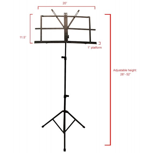 Folding Music Stand with Carry Bag
