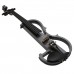 Kinglos 4/4 Black Grid Colored Solid Wood Advanced Electric / Silent Violin Kit with Ebony Fittings Full Size (DSG1311)