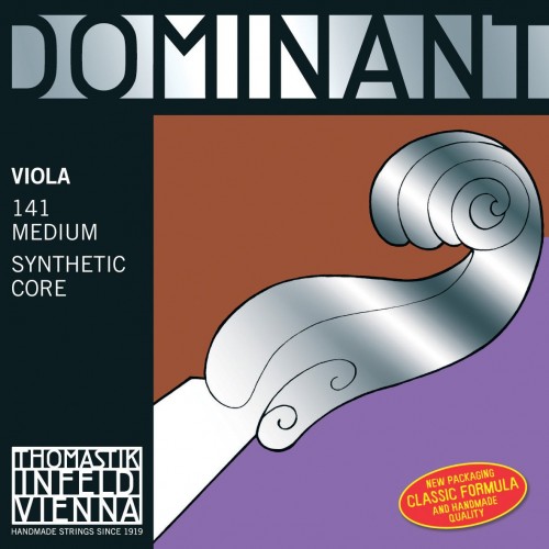 Thomastik-Infeld 141 Dominant Synthetic Core Viola Strings, Medium Gauge, 4/4 Scale, Set of 4