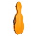 Cello-shaped Fiberglass 4/4 Violin Case, orange/ blue color 